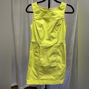 Boden Yellow Tamara Stretch Cotton Sleeveless Dress| size 2p